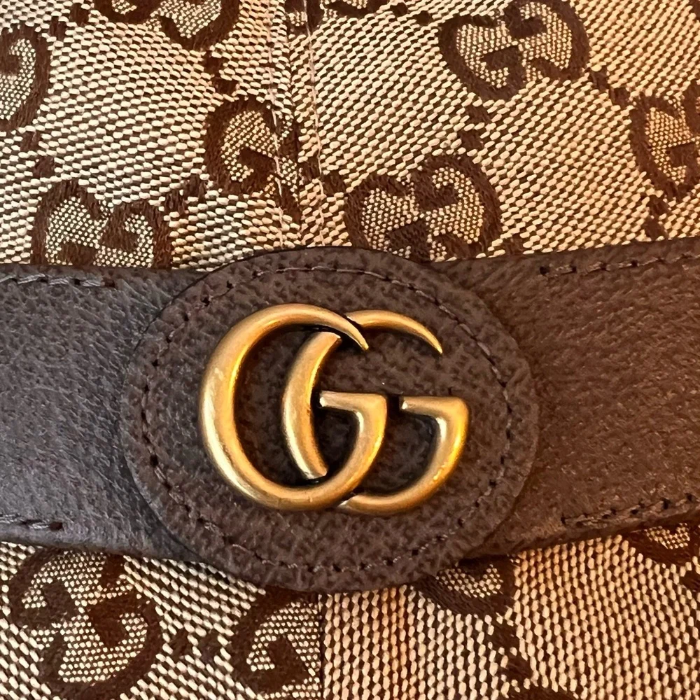 Gucci Tan and Brown Monogram Hat - Picture 5 of 15